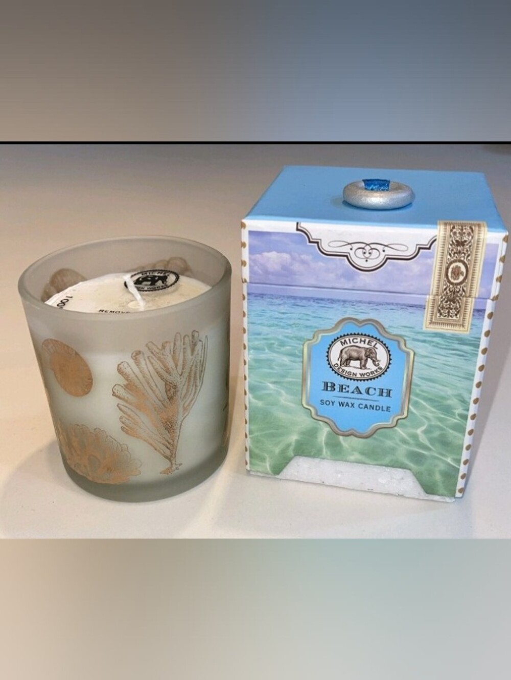 Michel Design Works Beach Scented Soy Candle - Seafoam Blue